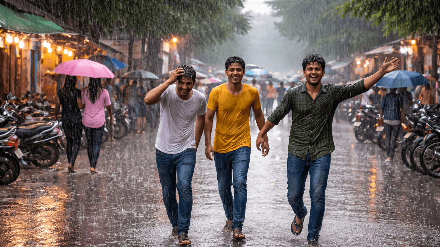 भागलपुर में अचानक बदला मौसम: तेज बारिश से ठंडक बढ़ी, लोगों ने जमकर उठाया लुत्फ
