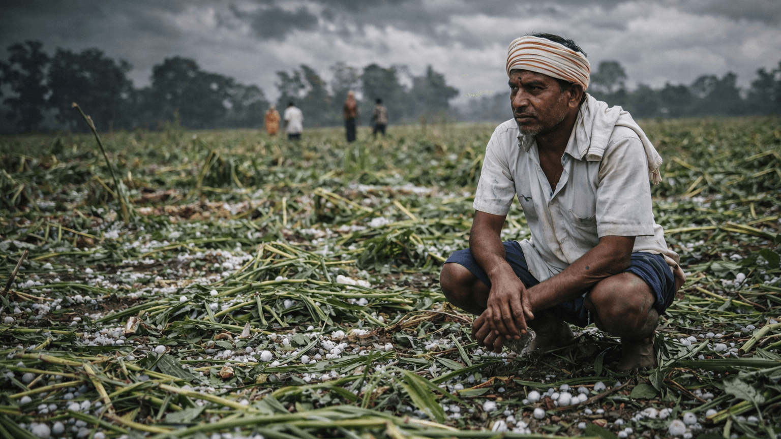 आंधी-ओलावृष्टि से तबाह फसलें, किसानों के लिए राहत की मांग तेज