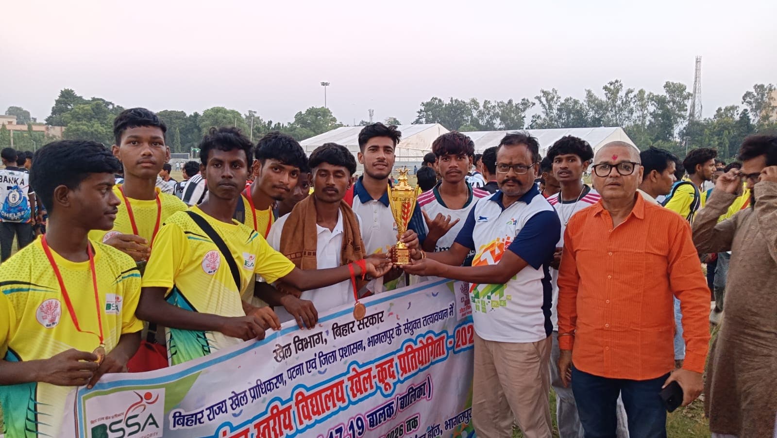 विद्यालय खेल प्रतियोगिता में फुटबॉल के रोमांचक मुकाबले, अंडर-17 और अंडर-19 में भागलपुर विजेता